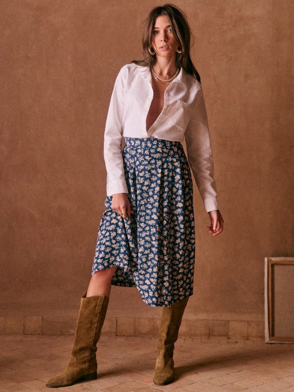 Sezane Alicia Skirt Cara Print - Size 10